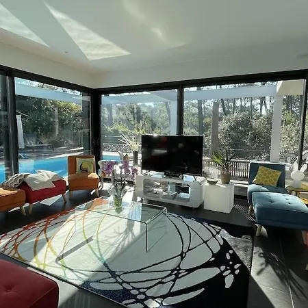 California Piscine Chauffée 14x4m Moulleau Abatilles 10 Pers Villa *
