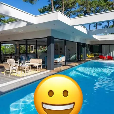 California Piscine Chauffée 14x4m Moulleau Abatilles 10 Pers *